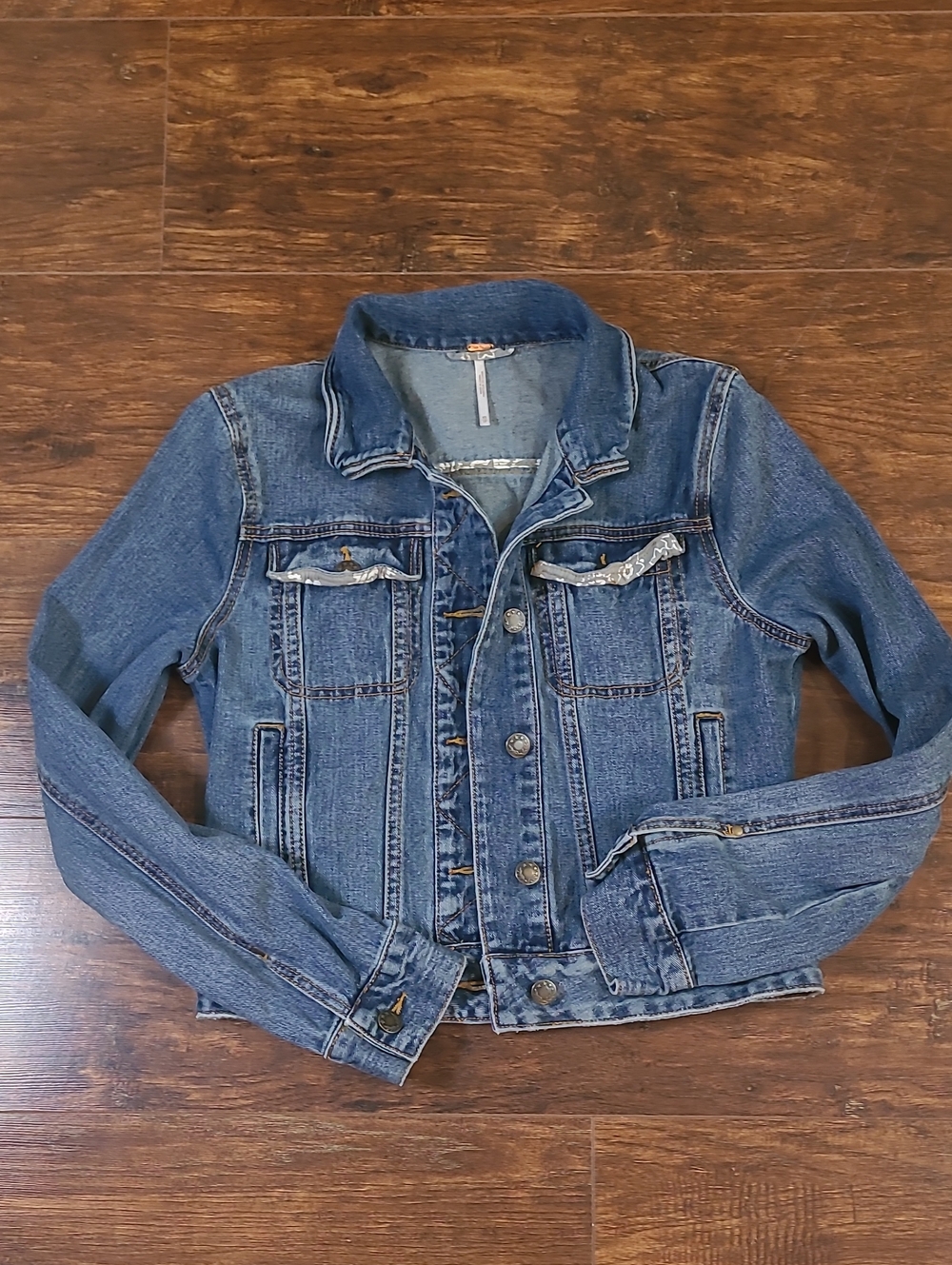 Free People Classic Blue Denim Jacket - Women Back To School Everyday Size Xs